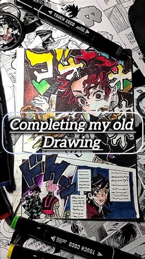 ["wait till end ✋️"] drawing epic demon slayer manga pannel #demonslayer #tanjiro