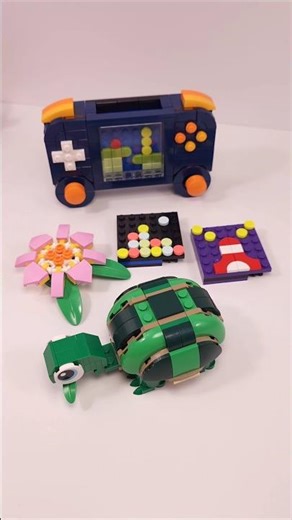 LEGO Creator Turtle with a Water Lily Flower (31377) vs Retro Gaming Console (31380) #shorts TBB