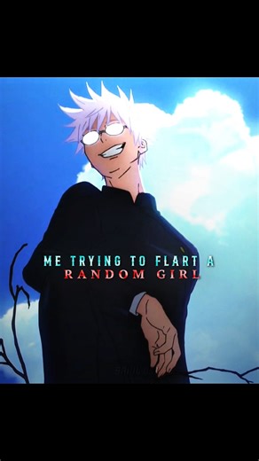 Tying To Flart With Random Girl 😈 #anime #gojosatoru #jjk #amvedits