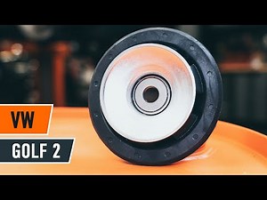 How to change front strut mount on VW GOLF 2 [TUTORIAL AUTODOC]