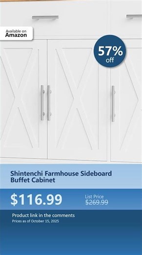 Shintenchi Farmhouse Sideboard Buffet Cabinet