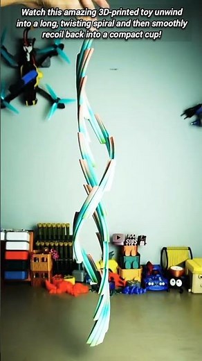 Spiral Helix 3D Print Folds and Stretches Magic.