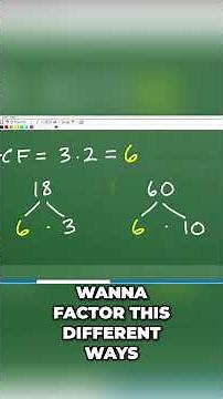 GCF Explained Find the Greatest Common Factor Easily #math #maths #fractions #education