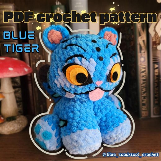 Blue Tiger- PDF Crochet Pattern - Etsy Canada