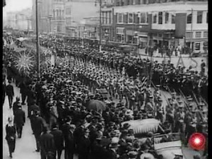 1918 Military Parade in Richmond Virginia with Confederate Veterans