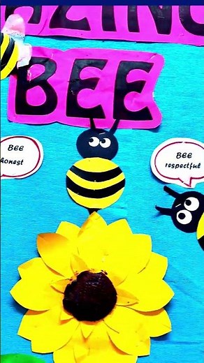 Amazing Bee Board Decoration for World Bee Day | DIY Classroom Art – SnehPankh’s Art Zone