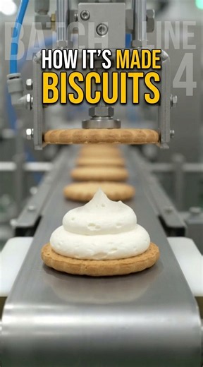 How Cream Biscuits Are Made: The Perfect Filling Process 🍪