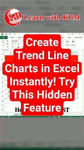 Create Trend Line Charts in Excel Instantly! Try This Hidden Feature #excel #linechart #shorts