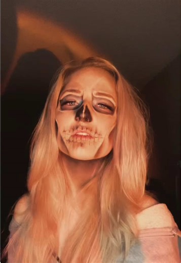 Spooky Halloween Skeleton Makeup Transformation