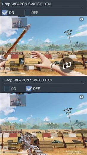1 Tap Weapon Switch BTN Setting On vs Off - CODM #cod #codm #setting