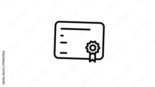Diploma animated icon with alpha channel. Perfect for project and presentations
