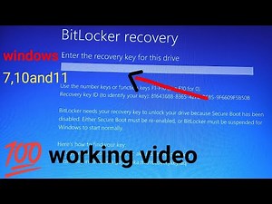 Lenovo windows 11 bitlocker recovery kaise sahi kare | how to fix bitlocker recovery