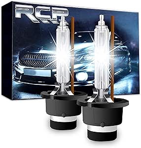 RCP - D4S4 - (A Pair) D4S/ D4R 4300K Xenon HID Replacement Bulb Factory White Warm White Metal Stents Base 12V Car Headlight Lamps Head Lights 35W