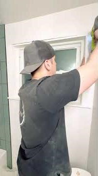 An easy window trim upgrade #diy #home #homerenovation #bathroomrenovation #bathroom #window #trim