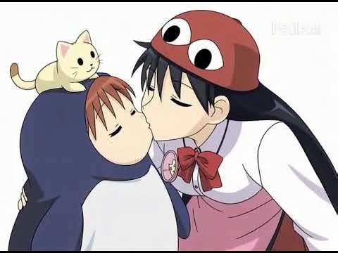 Chiyo and Sakaki kiss (Azumanga Daioh)