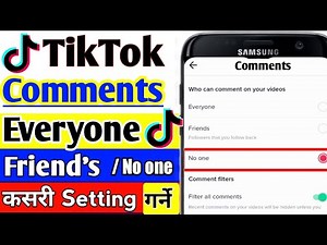 TikTok Video Comments Setting || Everyone/Friends/No One | How to use | Tiktok KO comment kasari off
