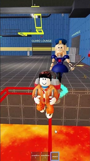 999,999 IQ escape POLICE GIRL BARRY 2 PLAYER ESCAPE #roblox #shorts