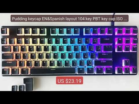 Pudding keycap EN&Spanish layout 104 key PBT key cap ISO dual ... — Best Buy 2026 | Great Quality!