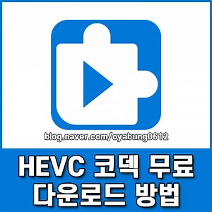 HEVC 코덱 무료 다운로드 및 HEVC Video Extensions 설치법