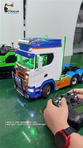 With driver-steering link, every turn feels more authentic on this 1/14 Scale RC Tractor Truck
