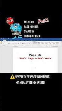 Start Page Number on Any Page Pt.1 (MS Word Trick) #MicrosoftWord #mswordtricks