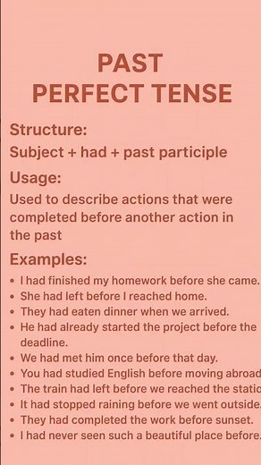 Past Perfect Tense Explained with Examples | English Grammar Made Easy