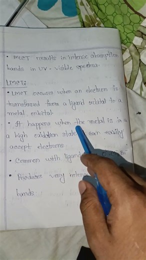 Ligand to metal electron transfer #coordinationchemistry
