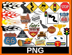 Cars Movie PNG Clipart Bundle: Lightning Mcqueen, Rust-eze (digital Files) - Etsy