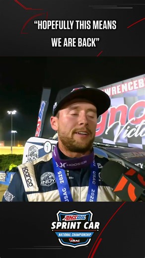 🏆🔊 Logan Seavey reacts after going back-to-back in the #USAC Fall Nationals at Lawrenceburg. 🏁 | FloRacing