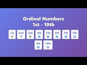 Ordinal Numbers 1st-10th | English Learning from Scratch