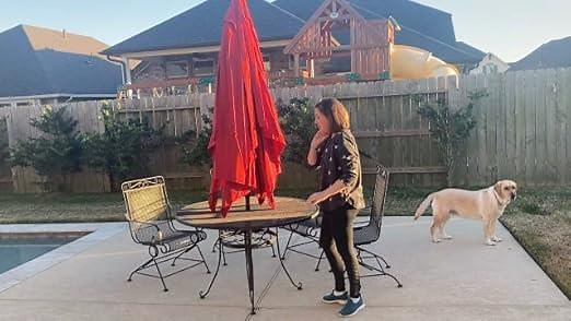 SUNVIVI OUTDOOR Rectangular Patio Umbrella