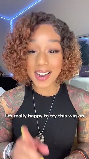 Colorful Curly Bob Wig | Transparent Lace Glueless Short Wig