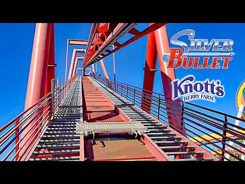 Sept 2025 Silver Bullet Roller Coaster Front Row On Ride POV Knott's Berry Farm