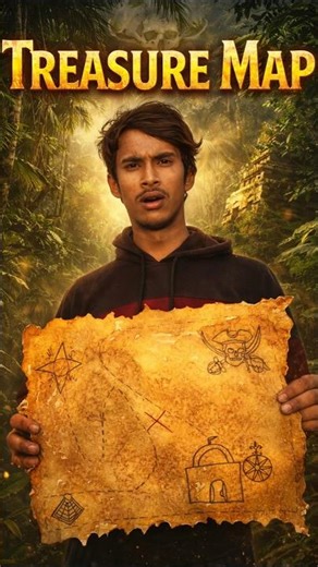 HOW TO MAKE TREASURE MAP AT HOME #trending #map #shorts