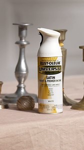 Glowing with love: candle stick holders setting the mood for a romantic Valentine's Day! ️ Products used: Universal Premium Spray Paint in Satin White #valentinesday #tablesetting #valentinesdaycraft #diyvalentines #spraypaint #candlelight #romantic #ROCreates | Rust-Oleum | Facebook