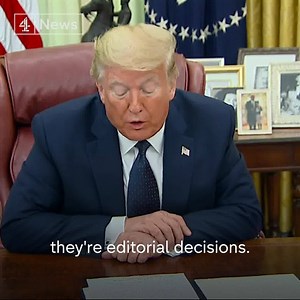 143K views · 1.6K reactions | Donald Trump has signed an executive order to see whether the government can place new regulations on social media companies. On Friday, Twitter masked one of Trump's tweets, saying it violated rules against glorifying violence. Twitter also added a factcheck to his tweet on postal voting. | Channel 4 News | Facebook