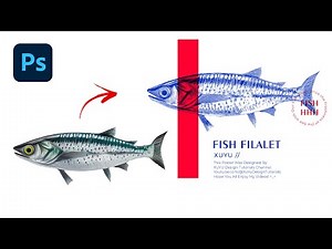 Photoshop Tutorial || Vintage Style Fish Vector Graphic Poster Design || Free Download The PSD File👇