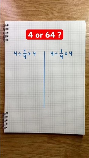 4 or 64 ? Order of Operations #math #satmath #mathpuzzle