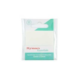 Ryman Clear Sticky Notes 50mm x 50mm 50 Sheets