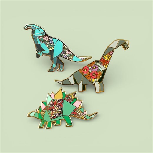 Dinosaur Pin Set - Dinosaur Gifts, Gift for Dinosaur Lover, Dinosaur Pin Set, Jurassic Pin Collection - Etsy