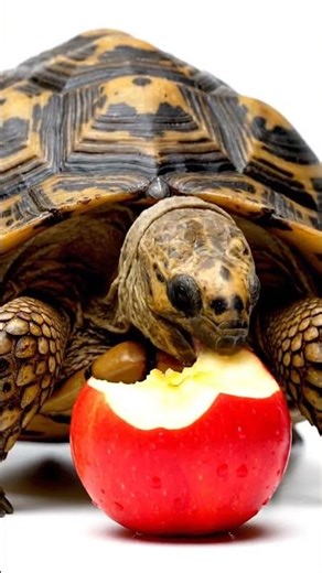 Tortoise Eating Apple ASMR Video