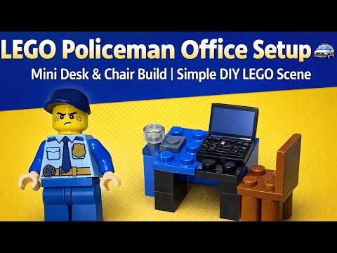 LEGO Policeman Office Setup 🚓 Mini Desk & Chair Build | Simple DIY LEGO Scene