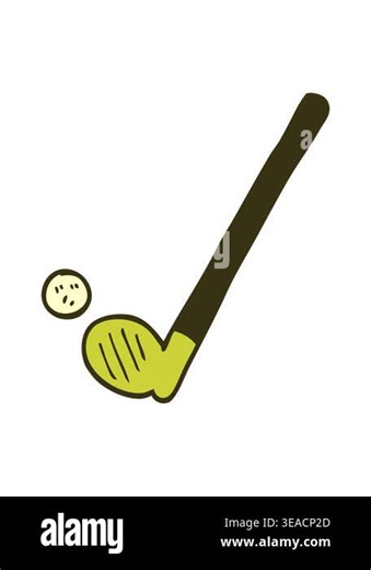 changing color animation of cartoon doodle golf club and ball Stock Video Footage - Alamy