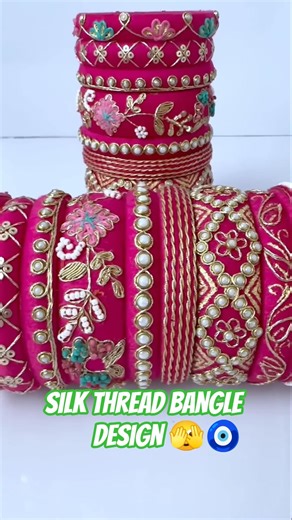 How to make designer Silk thread bangle#shorts#shortsfeed#trending#trendingshorts#youtubeshorts#yt