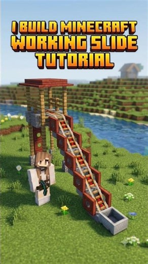 #I Build Minecraft working slide tutorial💖#