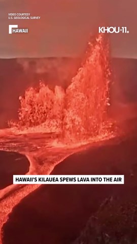 Hawaii's Kilauea spews lava into the air
