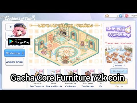 Gacha Core Furniture 72k coin!! Goddes of fate waifu RPG