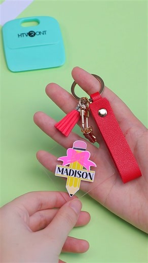 27K views · 241 reactions | Custom Acrylic Name Keychain for Teachers. Adhesive Vinyl: https://bit.ly/4c7Zat2 #htvront #diykeychain #Keyring #acrylic #adhesivevinyl #cricut #diygifts #handmadegifts | HTVRONT | Facebook
