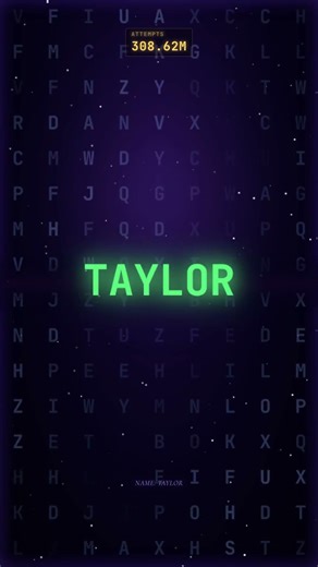 I built a game that types your name. It took 208 BILLION tries 🌌 #Shorts