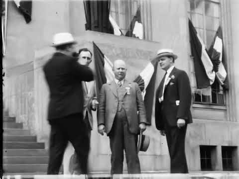 1931 Home Movie: Downtown Decatur, IL, Lions Convention, President Hoover Train Stop.